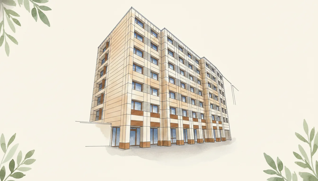 Sketch illustration of the NextGen Capital meeting facilities on Corso Elvezia in Lugano